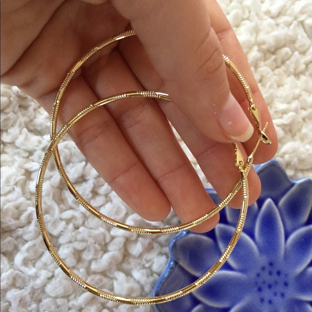 Large Gold Hoop Earrings